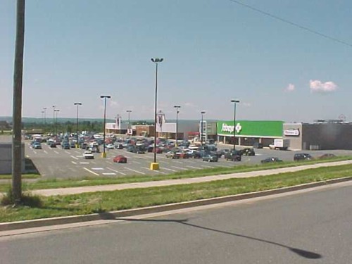 Brookside Mall parking area in Fredricton, NB