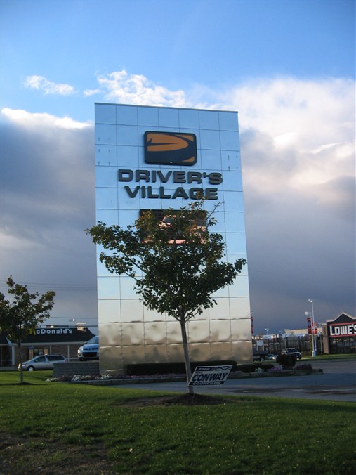 Drivers Village/Penn-Can Mall sign in Cicero, NY