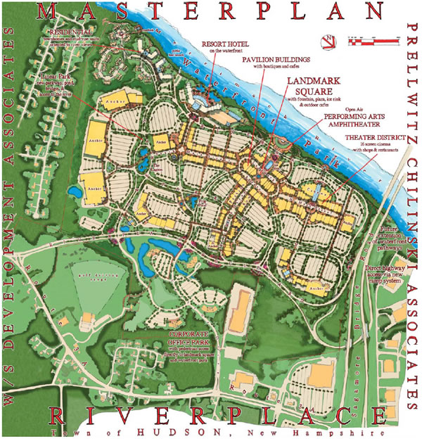 Proposed Riverplace development in Hudson, New Hampshire (courtesy W/S Development)