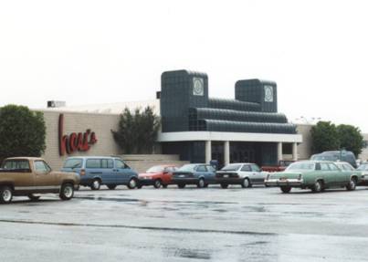 Green Tree Mall front entrance, 1993. Clarksville, IN