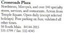Crossroads Plaza advertisement from 1997 visitors guide